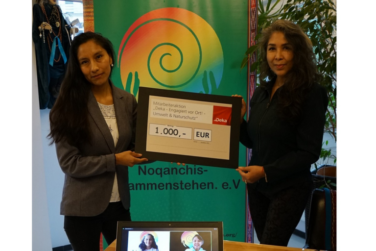 Ende des Jahres 2021 gewährte die DEKA Bank Noqanchis - Zusamenstehen einen wichtigen Beitrag für die Errichtung eines Gewächshauses, das die Ernährung von Kindern in Gebieten extremer Armut in Peru verbessern und ein Modell für die Herstellung von Kompost aus organischen Abfällen sein wird. Vielen Dank an DEKA für Ihr Engagement für ökologische Nachhaltigkeit!!